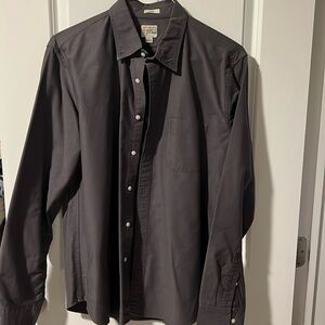 J Crew American Pima Cotton black/gray button down size large 100% cotton